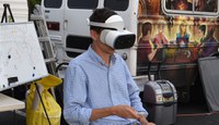 Photo of NeuroRPG Player with VR/AR Headset (c) W.A. Hawkes-Robinson 